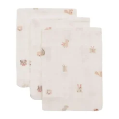 Jollein Hydrofiel Washandje - Animal Friends - 15x20 cm - 3 Stuks