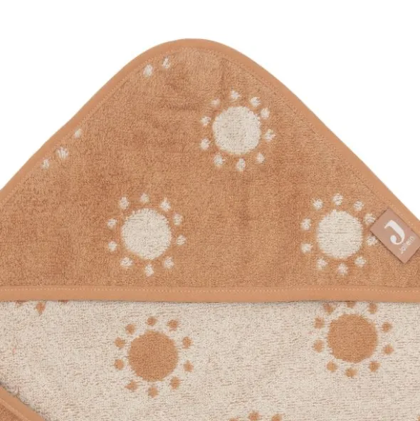 Jollein Jacquard Badcape - Badstof - 75x75 cm - Sun
