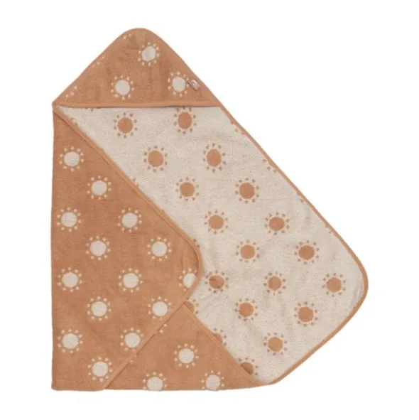 Jollein Jacquard Badcape - Badstof - 75x75 cm - Sun