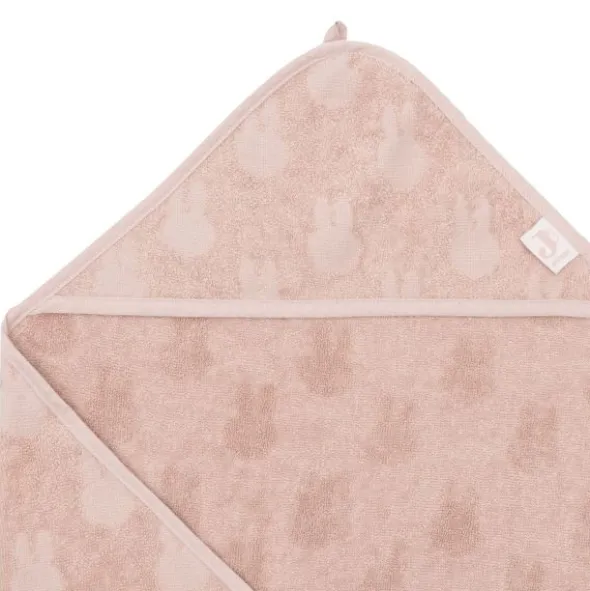 Jollein Jacquard Badcape Miffy - Badstof - 75x75 cm - Wild Rose