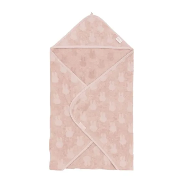 Jollein Jacquard Badcape Miffy - Badstof - 75x75 cm - Wild Rose