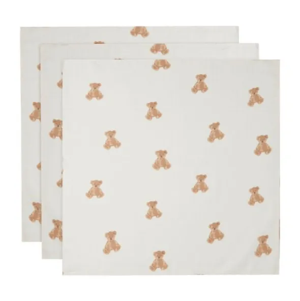 Jollein Teddy Bear Multidoek Hydrofiel Small 3 Stuks