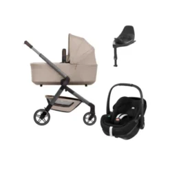 Joolz Hub 2 Kinderwagen 4-in-1 - Sandy Taupe | Joolz X Maxi-Cosi Pebble 360 Pro 2 Autostoeltje | Maxi-Cosi FamilyFix 360 Pro