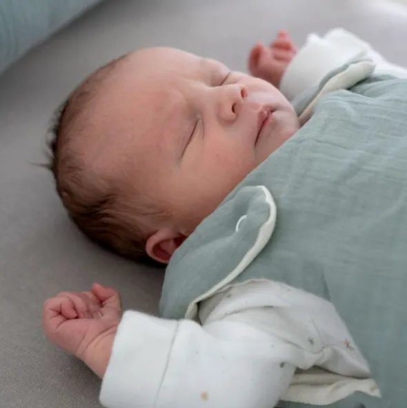 Julius Zöllner Muslin Babyslaapzak - Groen - 50/56 cm