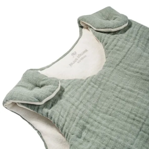 Julius Zöllner Muslin Babyslaapzak - Groen - 50/56 cm