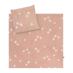 Julius Zöllner Organic Dekbedovertrek Set Birdy – Roze – 80/80 + 35/40 cm