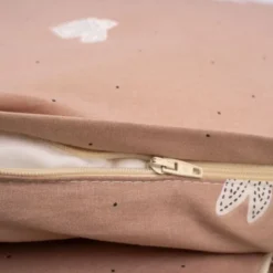 Julius Zöllner Organic Dekbedovertrek Set Birdy – Roze – 80/80 + 35/40 cm