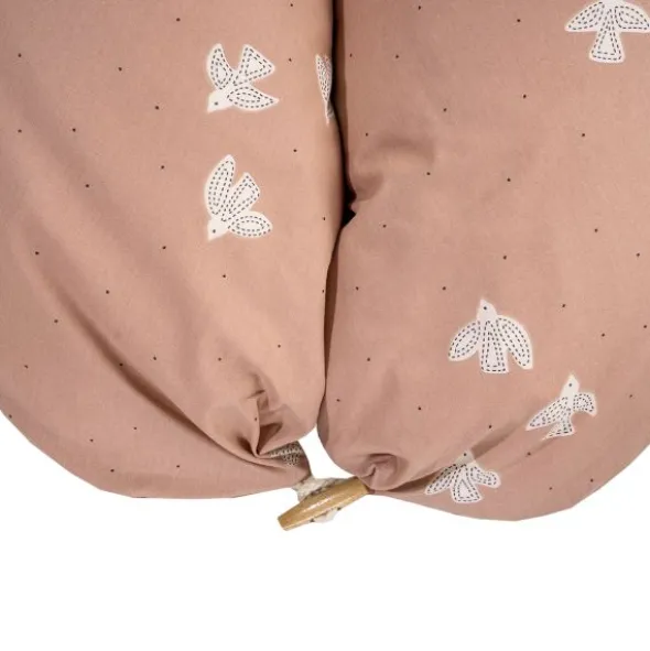 Julius Zöllner Organic Voedingskussen Hoes Nappi – Roze – Birdy – 190 cm