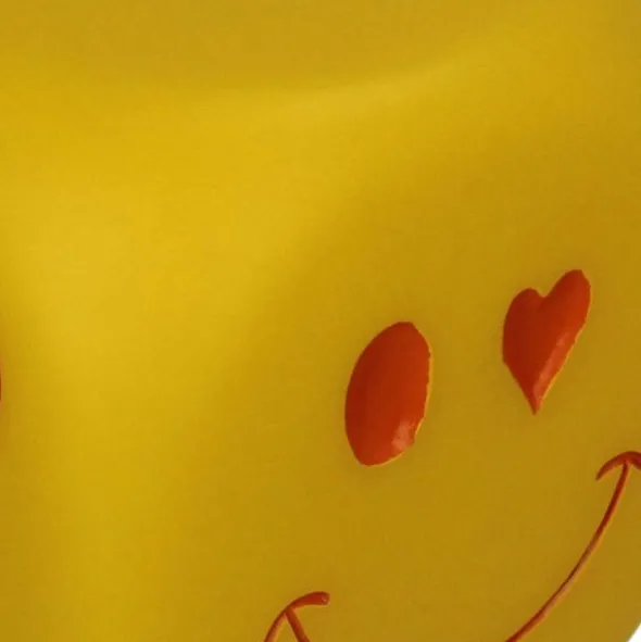 Kersten Ornament Dobbelsteen Smiley LED - Geel