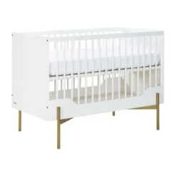 Kidsmill Boutique Babybed Wit / Brass 60 x 120 cm