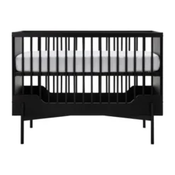 Kidsmill Boutique Babykamer Zwart Mat | Bed 60 x 120 cm + Commode