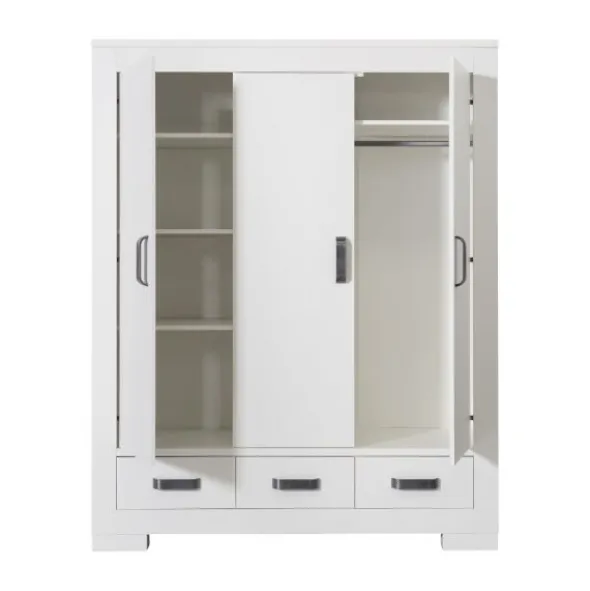 Kidsmill Brent Kledingkast 3-Deurs Wit