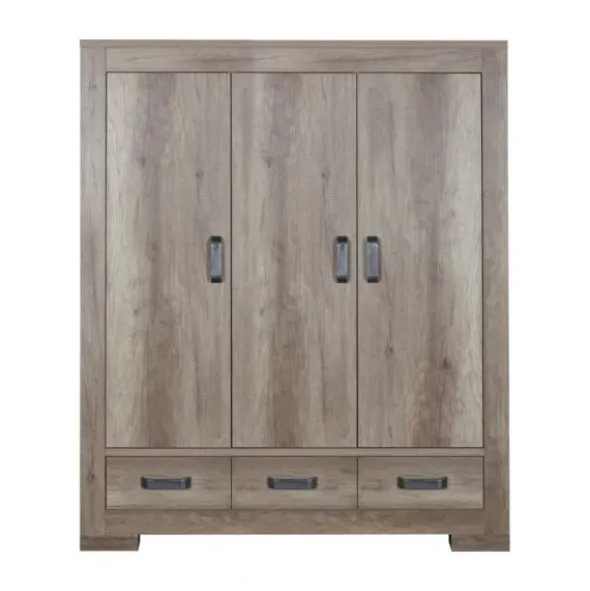 Kidsmill Brent Kledingkast 3-Deurs Oldwood