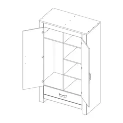 Kidsmill Brent Kledingkast 2-Deurs Oldwood