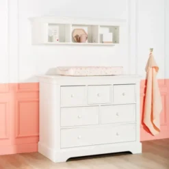 Kidsmill Chateau E4 Babykamer Wit | Ledikant 60x120 cm + Commode