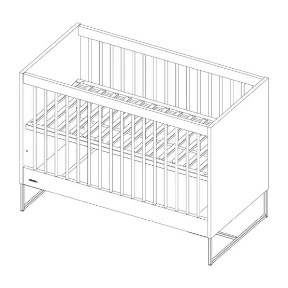 Kidsmill Intense II Babybed Mat Zwart - Zwart - 60 x 120 cm
