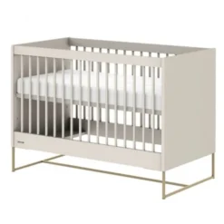 Kidsmill Intense II Babykamer Oatmeal / Patinated Brass | Ledikant 60 x 120 cm + Commode