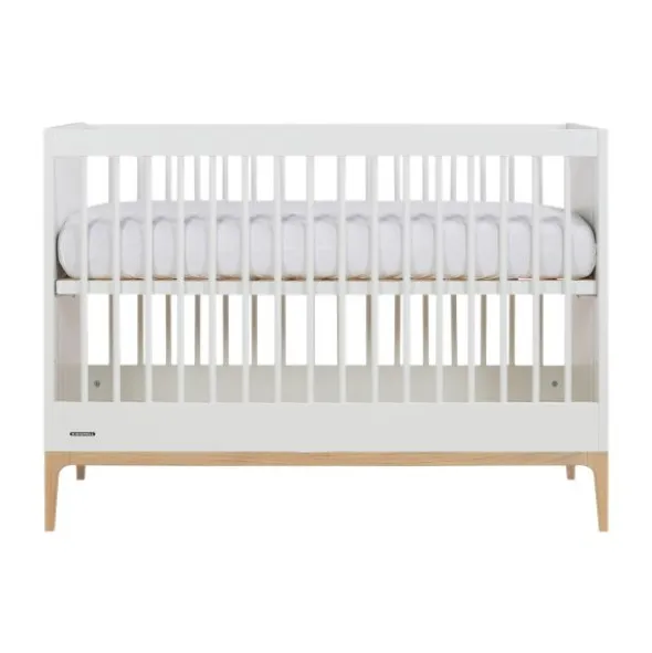 Kidsmill Intense II Babykamer Mat Wit / Eiken | Ledikant 60 x 120 cm + Commode