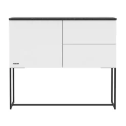 Kidsmill Intense II Commode 1D / 2L Mat Wit - Zwart - Marmer Zwart