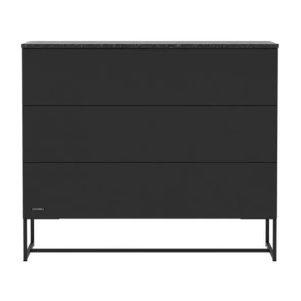 Kidsmill Intense II Commode 3L Mat Zwart - Zwart - Marmer Zwart