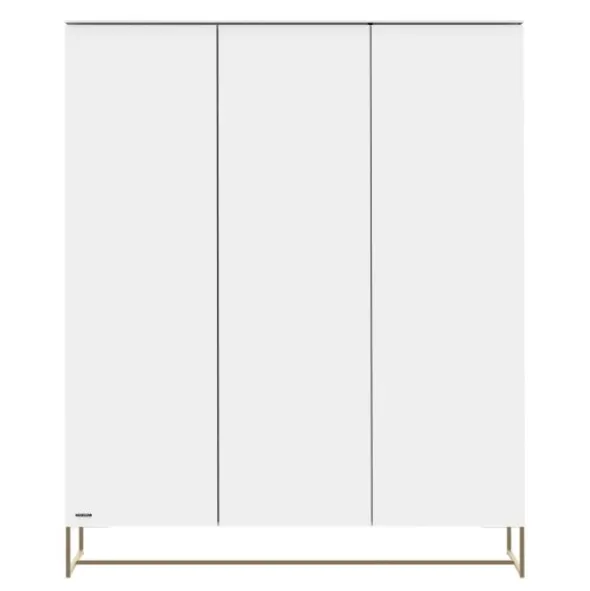 Kidsmill Intense II Kast 3-Deurs - Wit / Patinated Brass