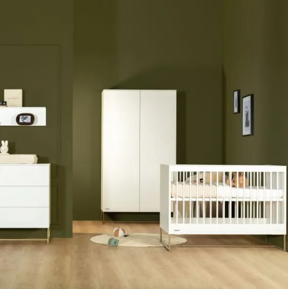 Kidsmill Intense II Ledikant 60 x 120 - Wit / Patinated Brass