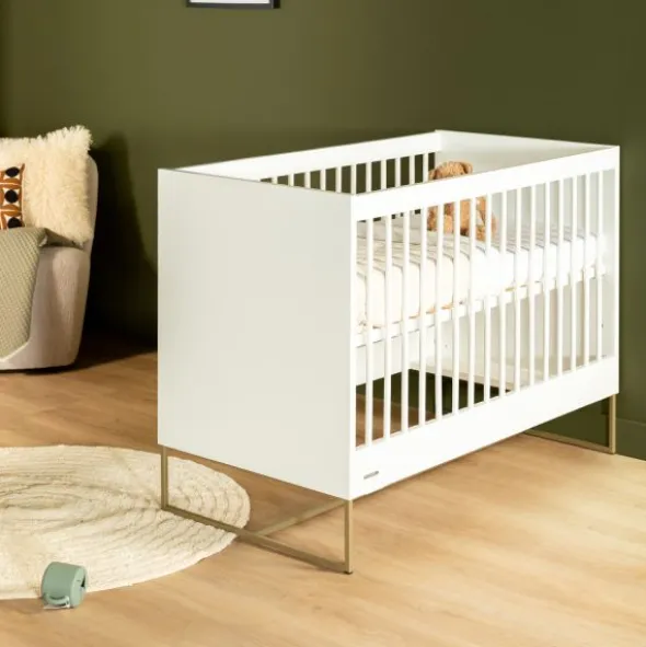 Kidsmill Intense II Ledikant 60 x 120 - Wit / Patinated Brass