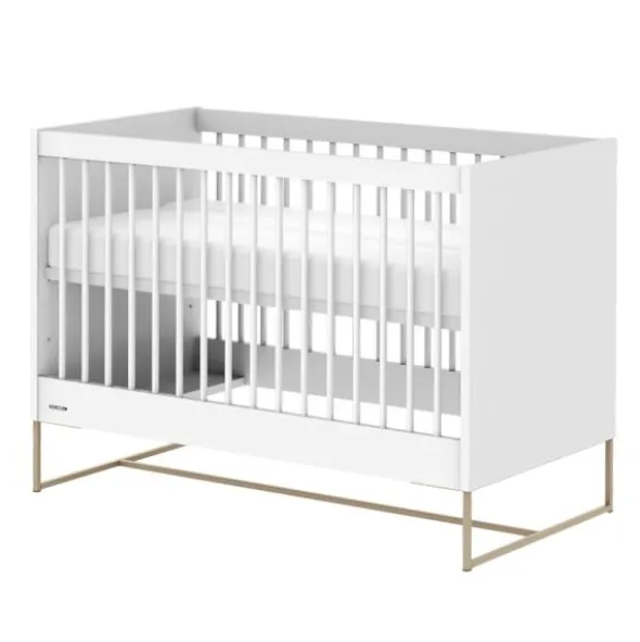 Kidsmill Intense II Ledikant 60 x 120 - Wit / Patinated Brass