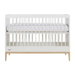 Kidsmill Intense II Ledikant - 60 x 120 cm - Mat Wit / Eiken