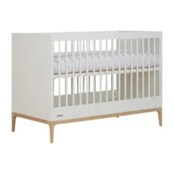 Kidsmill Intense II Ledikant - 60 x 120 cm - Mat Wit / Eiken