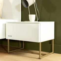 Kidsmill Intense II Nachtkastje - Wit / Patinated Brass