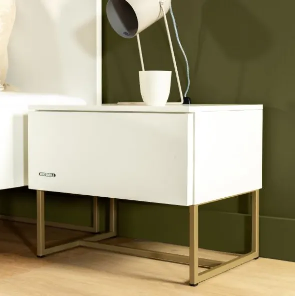 Kidsmill Intense II Nachtkastje - Wit / Patinated Brass