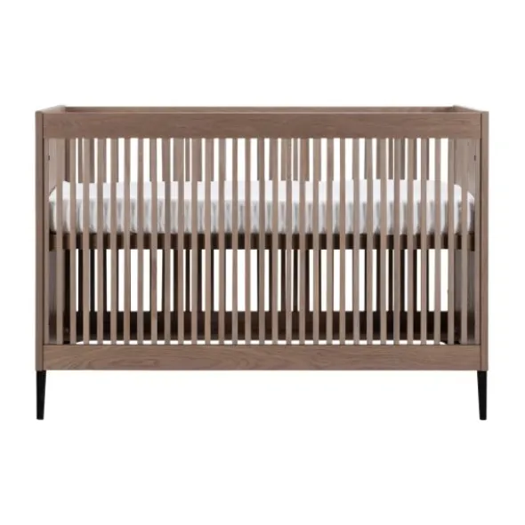 Kidsmill Levi Babykamer Incl. Ronde Potenset Walnoot | Ledikant 60 x 120 cm + Commode