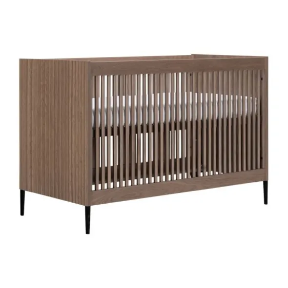 Kidsmill Levi Babykamer Incl. Ronde Potenset Walnoot | Ledikant 60 x 120 cm + Commode