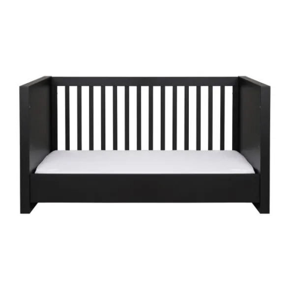 Kidsmill Long Island Babybed Zwart / Oldwood 70 x 140 cm