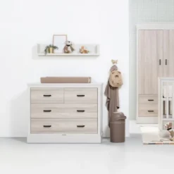Kidsmill Newport Commode Incl. Zwarte Grepen - Oatmeal / Eiken