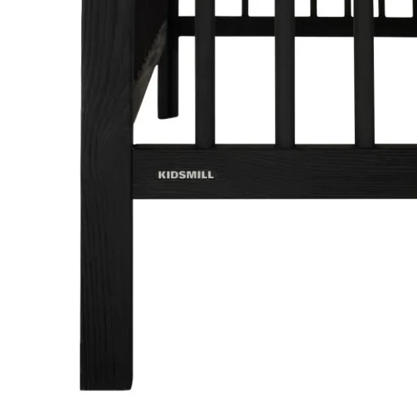 Kidsmill Pure Wood Ledikant Zwart Geborsteld 60 x 120 Cm