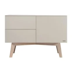 Kidsmill Sixties Babykamer Oatmeal / Eiken | Ledikant 60 x 120 cm + Commode