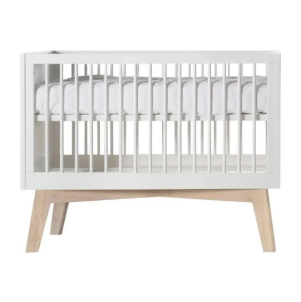 Kidsmill Sixties Babykamer Wit Mat / Naturel | Bed 60 x 120 cm + Commode + Kast 2-Deurs