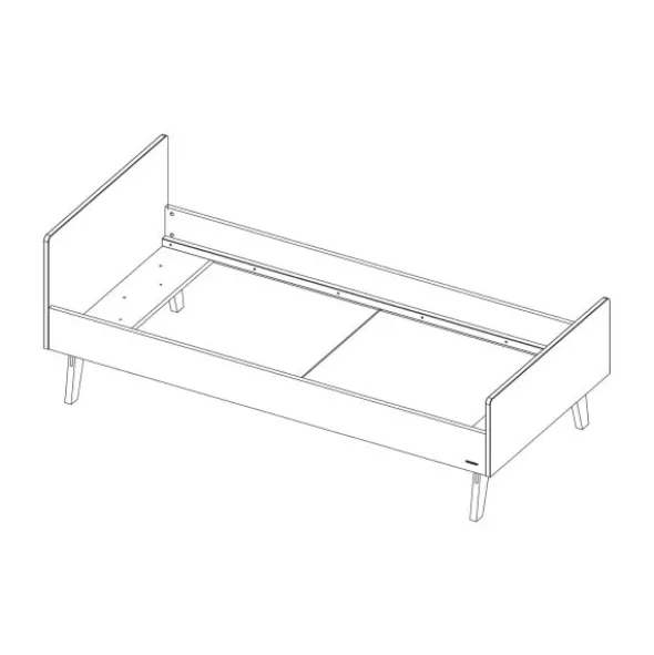 Kidsmill Sixties Bed Wit Mat / Naturel 90 x 200 cm