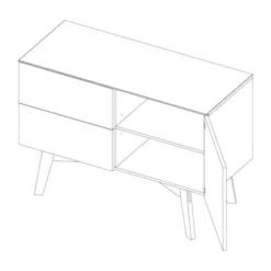 Kidsmill Sixties Commode Wit Mat / Naturel