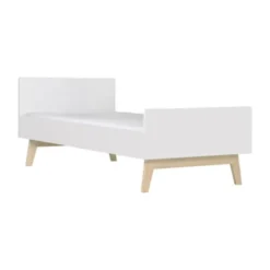 Kidsmill Sixties Kinderkamer Wit Mat / Naturel | Bed 90 x 200 + Bureau + Kast 2-Deurs