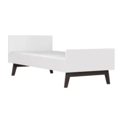 Kidsmill Sixties Kinderkamer Wit Mat / Walnoot | Bed 90 x 200 cm + Kast 2-Deurs