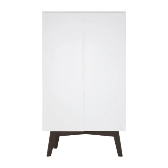 Kidsmill Sixties Kinderkamer Wit Mat / Walnoot | Bed 90 x 200 cm + Kast 2-Deurs