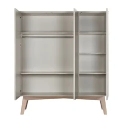 Kidsmill Sixties Kledingkast - 3-Deurs - Oatmeal / Eiken