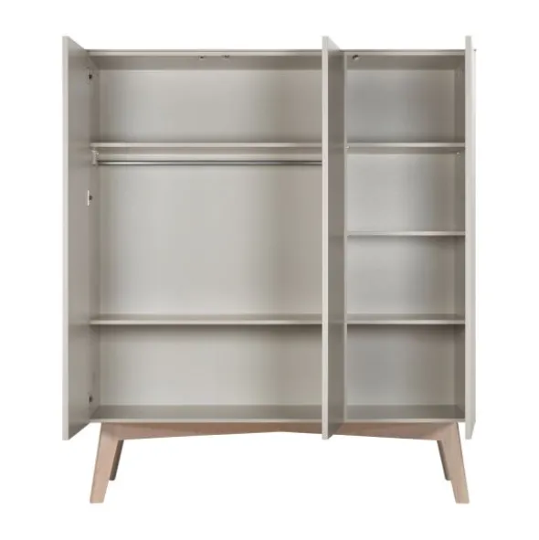 Kidsmill Sixties Kledingkast - 3-Deurs - Oatmeal / Eiken