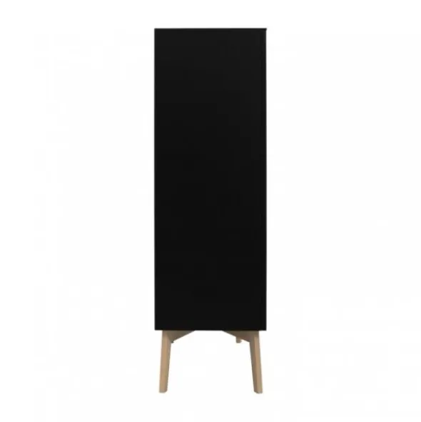 Kidsmill Sixties Kledingkast 3-deurs Zwart Mat / Naturel