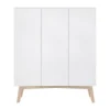 Kidsmill Sixties Kledingkast 3-deurs Wit Mat / Naturel