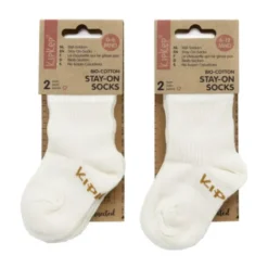 KipKep Blijf-Sokken - 0-6 Mnd - 2-Pack - OffWhite