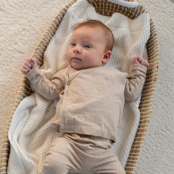 Klein Baby Broekje - Mt. 50 - Beige Melange